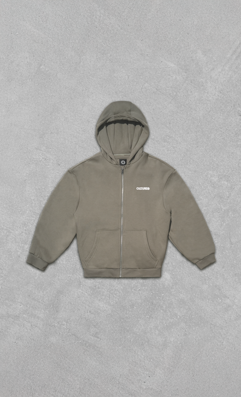 OLIVE ZIP-UP